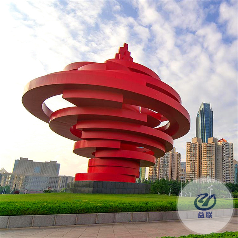 大型不銹鋼雕塑定制戶外園林鹿羽毛鏤空球月亮圓環(huán)景觀雕塑大擺件