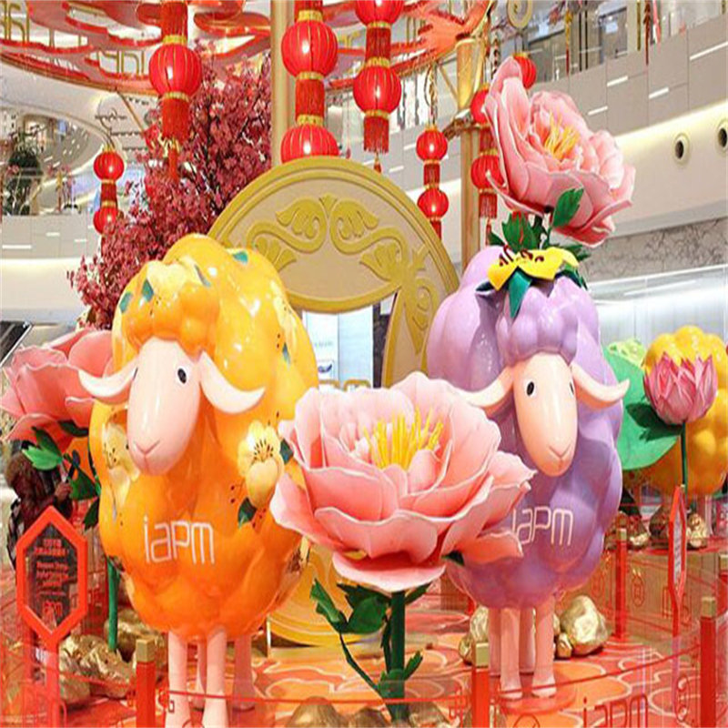 商場節(jié)日美陳玻璃鋼圓球雕塑樹脂彩繪卡通氣球笑臉蛋殼道具模型